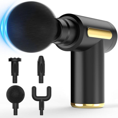 Portable Rechargeable Deep Tissue Massage Gun With Multiple Massage Heads For Muscle Relaxation