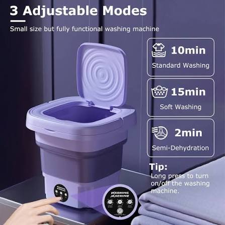PORTABLE FOLDABLE MINI WASHING MACHINE