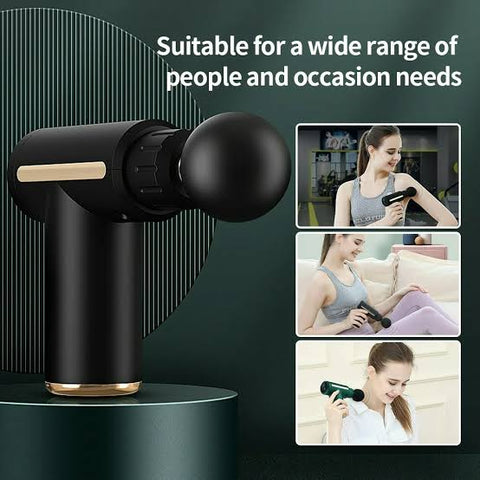Portable Rechargeable Deep Tissue Massage Gun With Multiple Massage Heads For Muscle Relaxation
