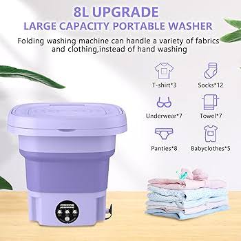 PORTABLE FOLDABLE MINI WASHING MACHINE